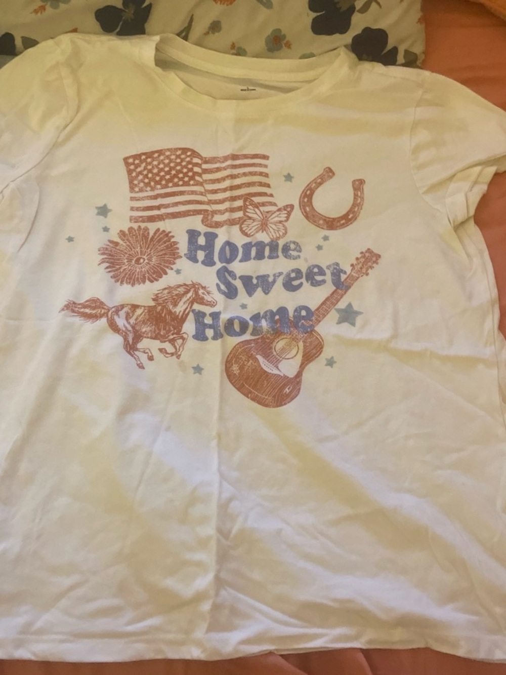 Maurices White Classic Fit Tee with Black Logo Print